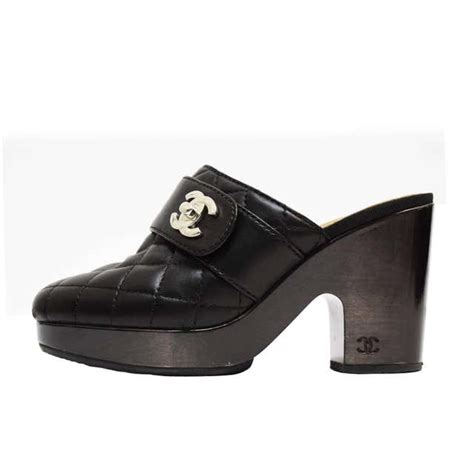 chanel lambskin mules|chanel size 42 black clogs.